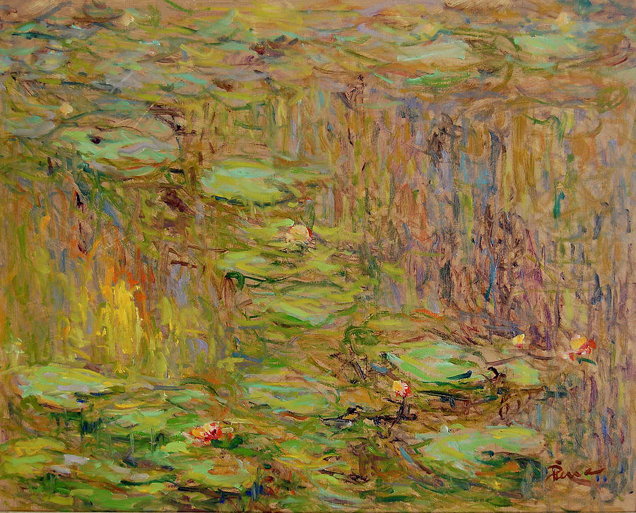 Water lilies nr P.004 Painting by Pierre Dijk