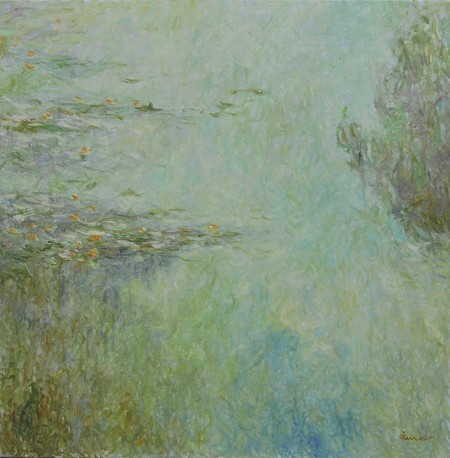 water lilies Nr.000.E8 Painting by Pierre Dijk