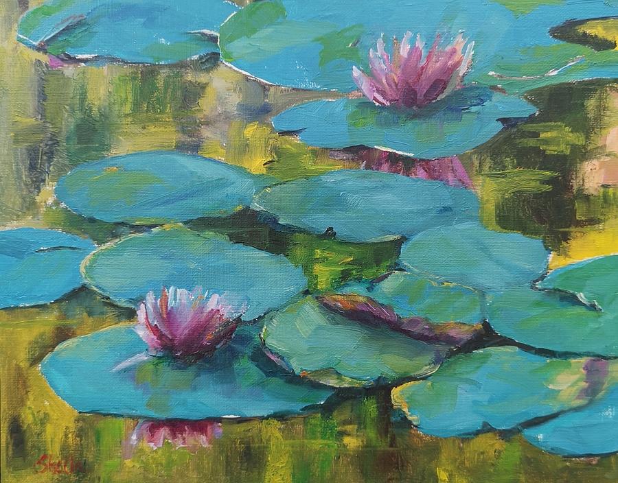 Water Lilies Painting by Sheila Romard