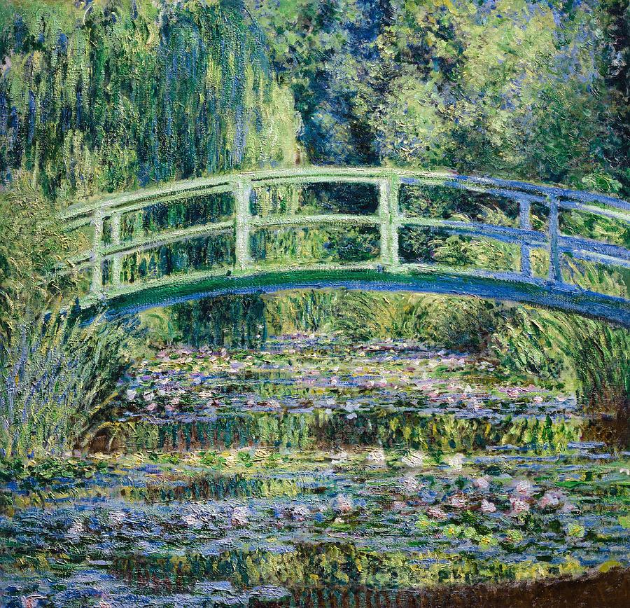 Water Lillies and Japanese Bridge, C1898 Painting by Claude Monet