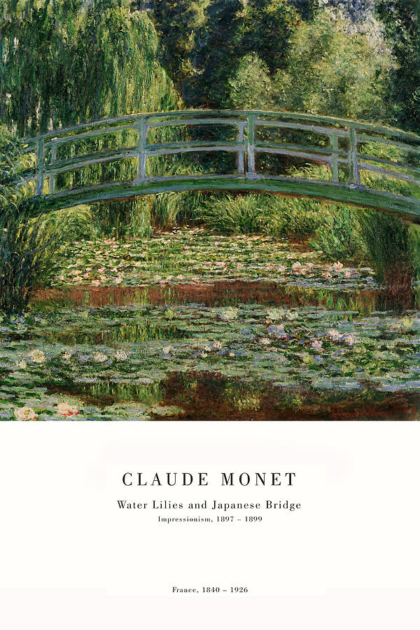 Water lillies and japanese Bridge Painting by Claude Monet - Fine Art ...