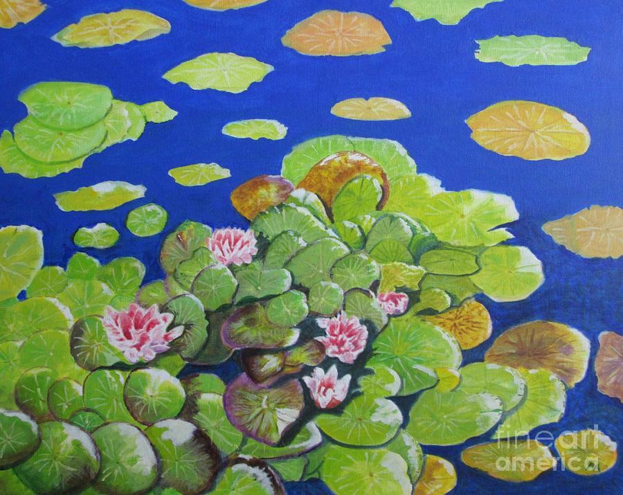 Water Lillies Painting by Edward McNaught-Davis