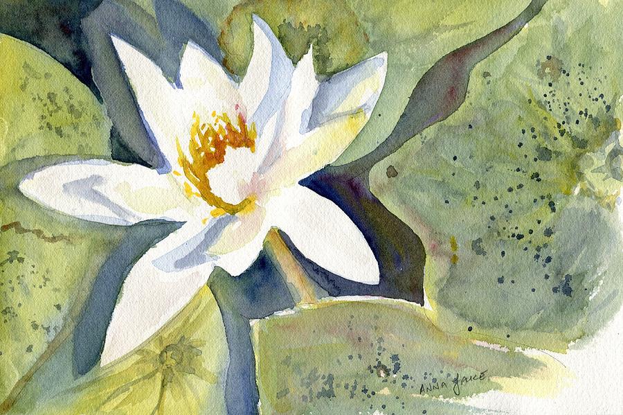 Water Lily Bloom Painting by Anna Jacke