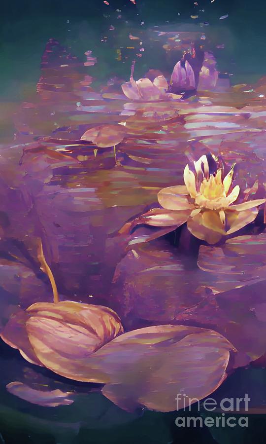 Water lily Digital Art by Chris Bee
