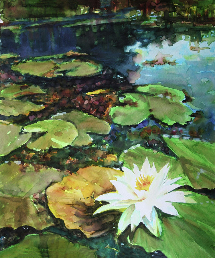 Water Lily Painting by Pam Valcante