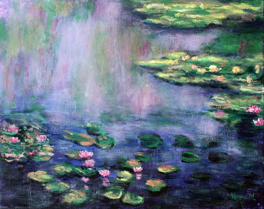 Water-Lily Pond 2 Painting by Vesna Martinjak