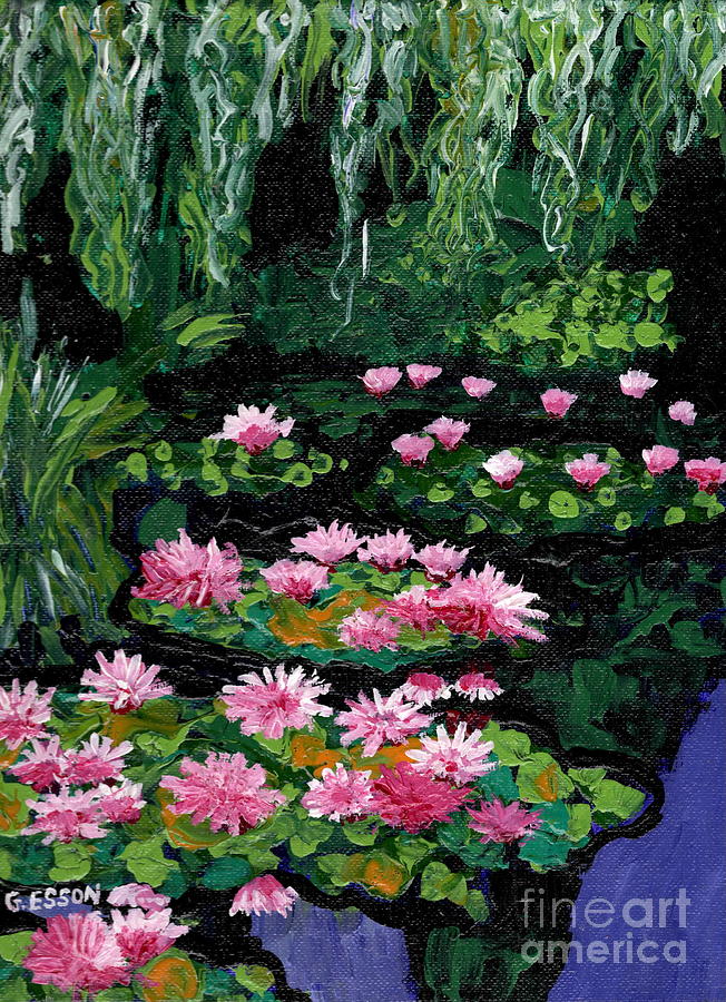 Water Lily Pond Painting by Genevieve Esson
