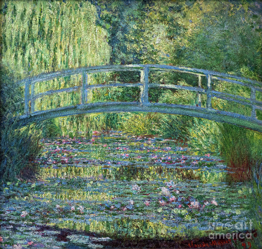 Water Lily pond, Green Harmony - Remastered Painting by Claude Monet ...