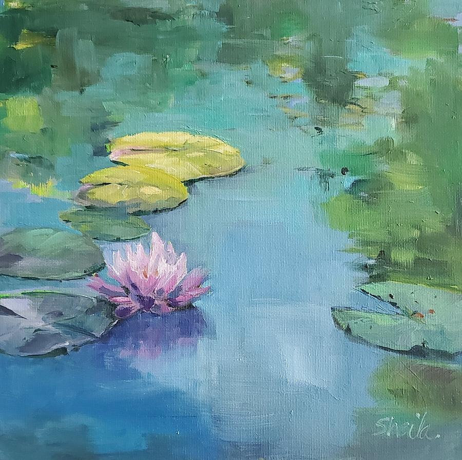 Water Lily Painting by Sheila Romard