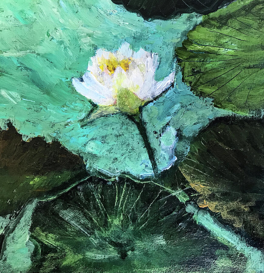 Water Lily, Solo #1 Painting by Morri Sims