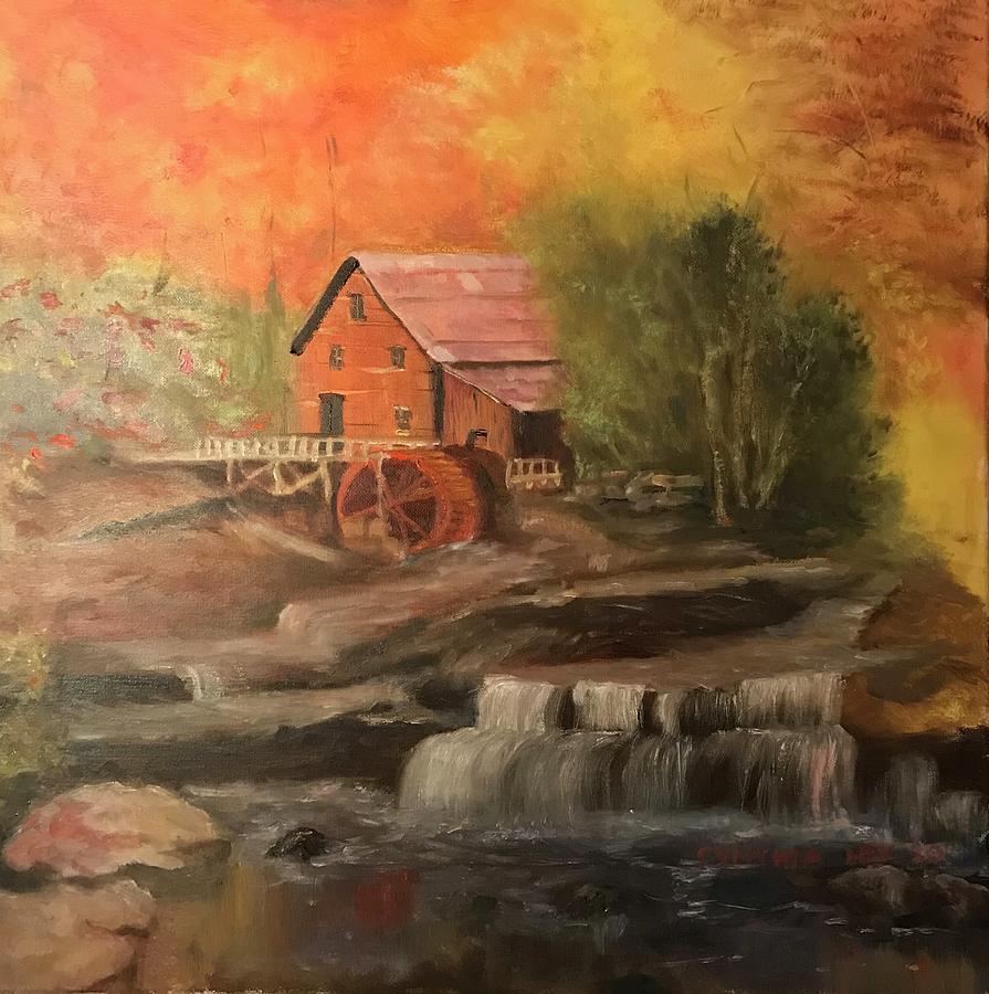 Water Mill Painting by Cynthia Ney - Fine Art America