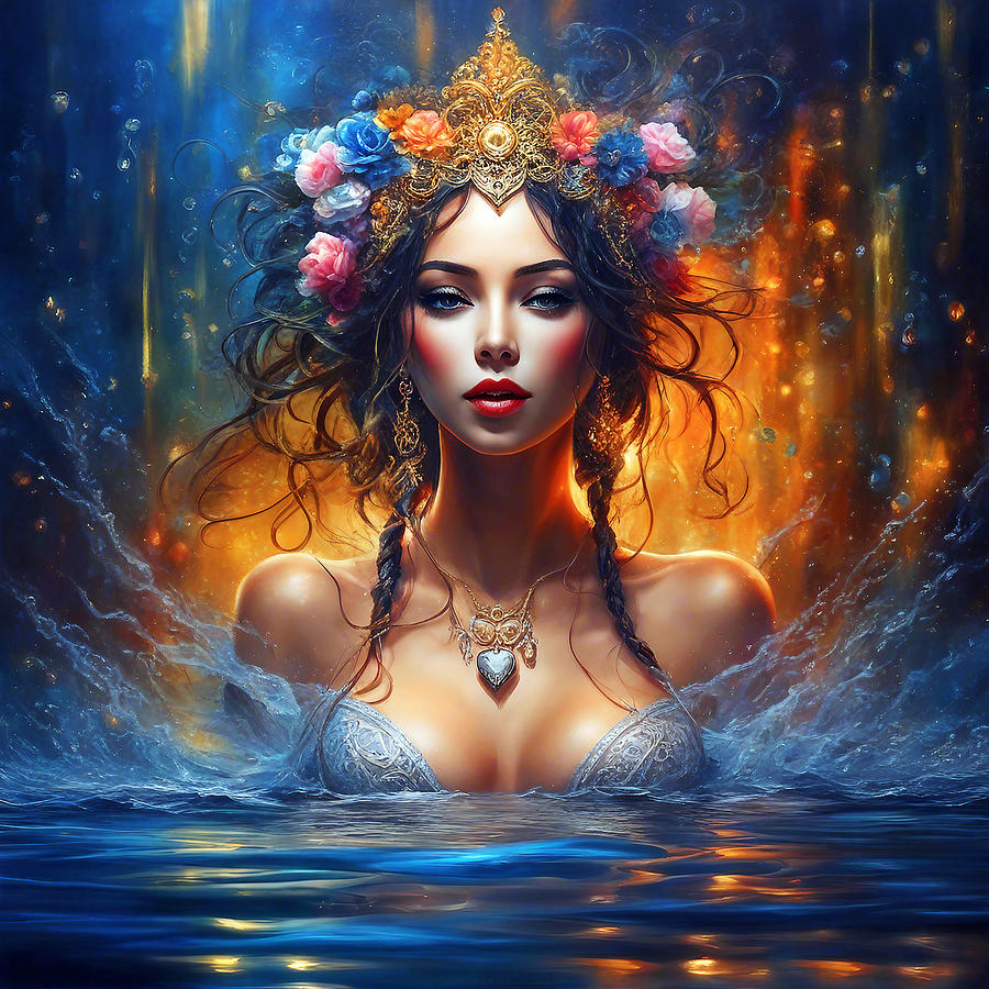 Water Nymph Digital Art by Ian Mitchell