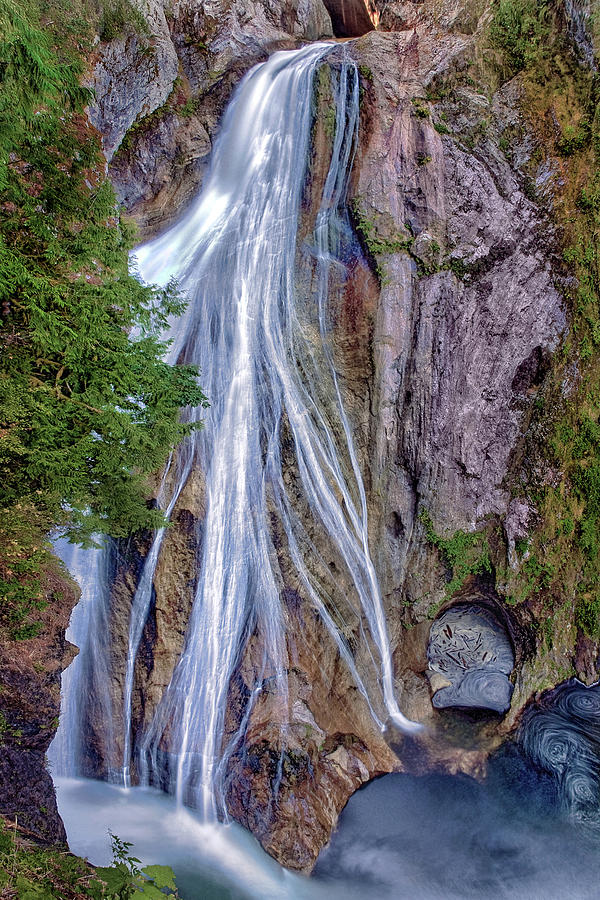 Waterfall Photograph - Water on Rock by Geoffrey Ferguson
