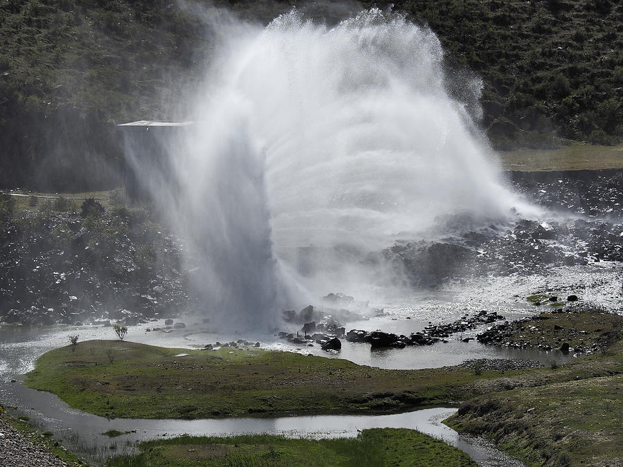 Water Outburst from La Angostura Dam, Argentina Photograph by Federica Grassi