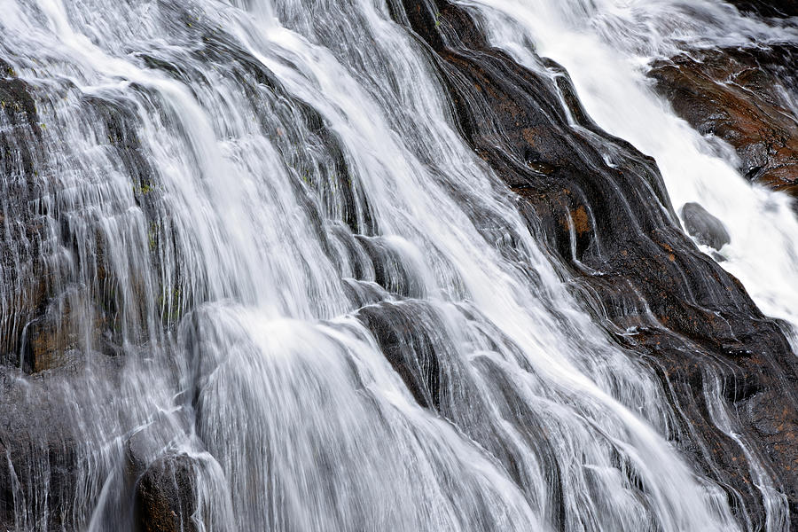 Water Over Rock -- Gibbon Falls in Yellowstone National Park, Wyoming Photograph by Darin Volpe