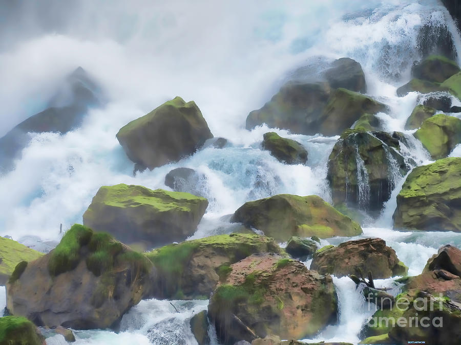 Niagara Falls Photograph - Water Over the Rocks by Roberta Byram