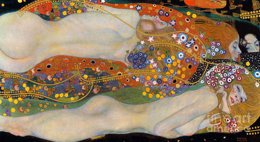 Water Snakes II Painting by Gustav Klimt
