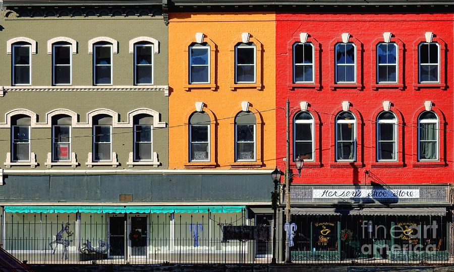 Water Street Buildings in Augusta Photograph by Olivier Le Queinec