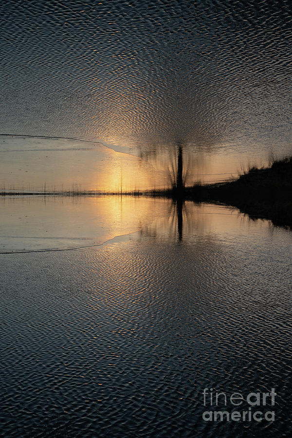 Water, sunlight and reflection in winter 1 Digital Art by Adriana Mueller