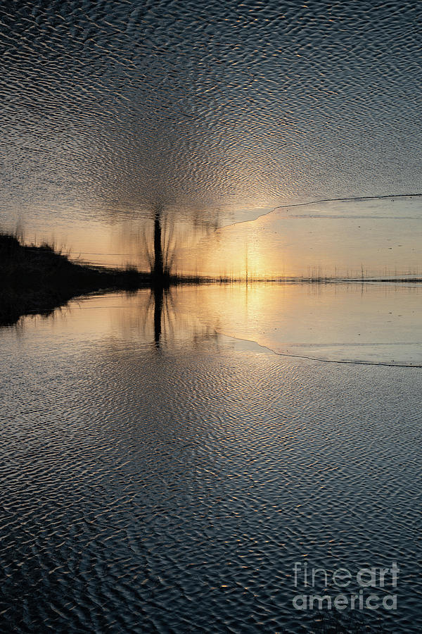 Water, sunlight and reflection in winter 2 Digital Art by Adriana Mueller
