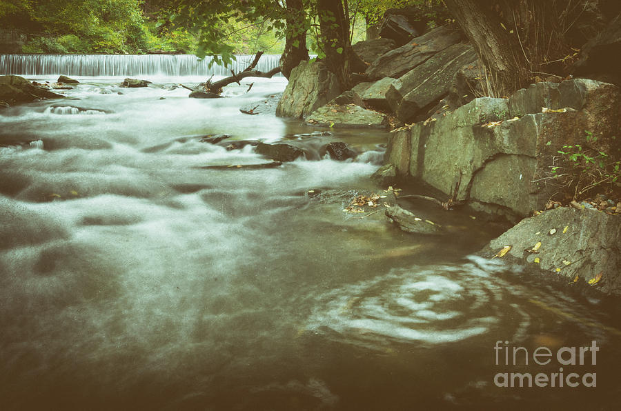 Water Swirl in the River Rustic Nature / Landscape Photograph Photograph by PIPA Fine Art - Simply Solid