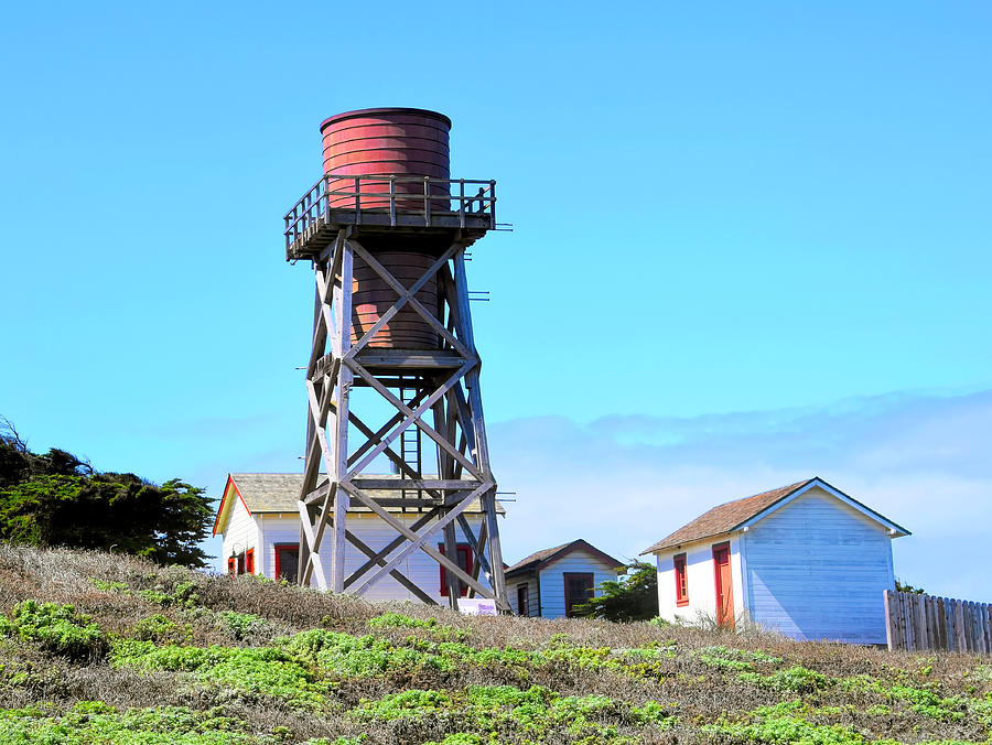 Water Tower at Piedras Blancas Lighthouse Station Photograph by Floyd Snyder