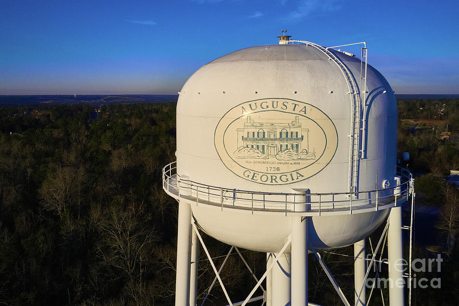 Water Tower - Augusta GA Photograph by The Photourist - Fine Art America