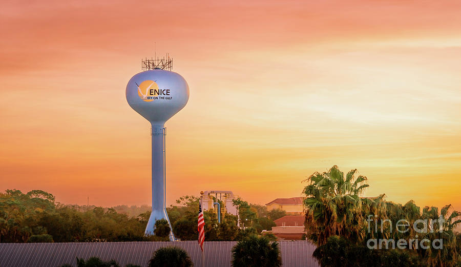 Water Tower in Venice, Florida Photograph by Liesl Walsh