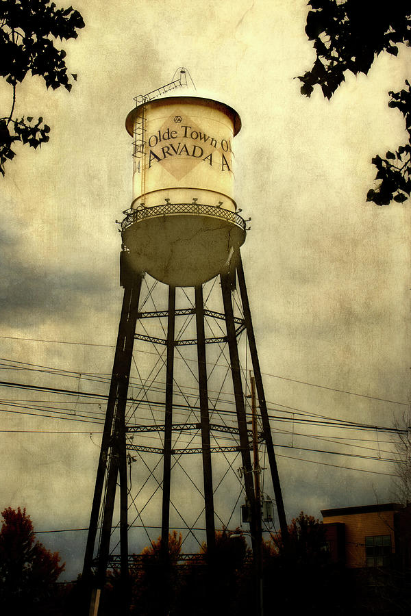 Water Tower Olde Town Arvada Colorado Photograph by Ann Powell