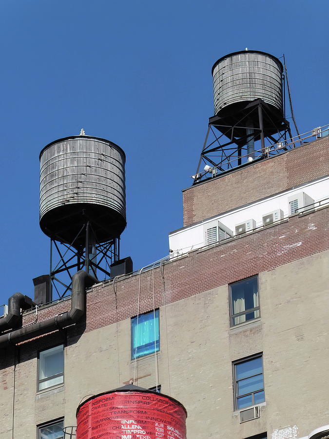 Water Towers - NYC Photograph by SM Hall - Fine Art America