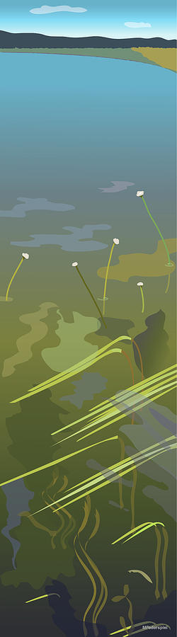 Water Weeds Digital Art by Marian Federspiel