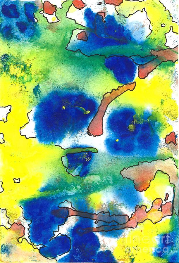 Watercolor Abstract 1 Drawing by Claudia Zahnd-Prezioso
