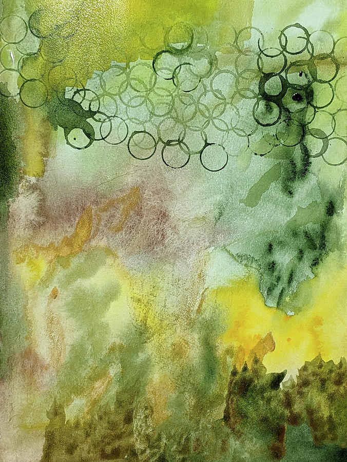 Watercolor Abstract CAC Day 57  Painting by Cathy Anderson