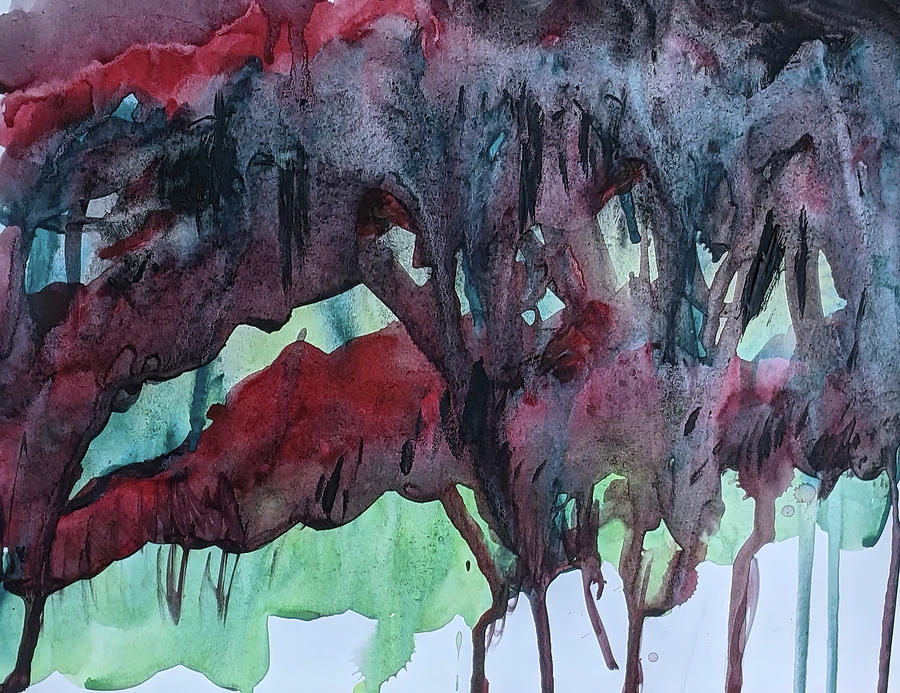 Watercolor Abstract CAC day 76 Painting by Cathy Anderson