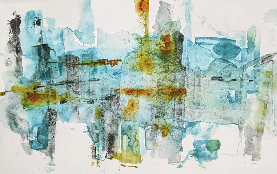 Watercolor Abstract Day 93  Painting by Cathy Anderson