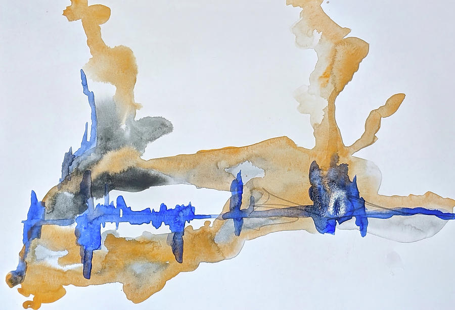 Watercolor abstract day 96 Painting by Cathy Anderson