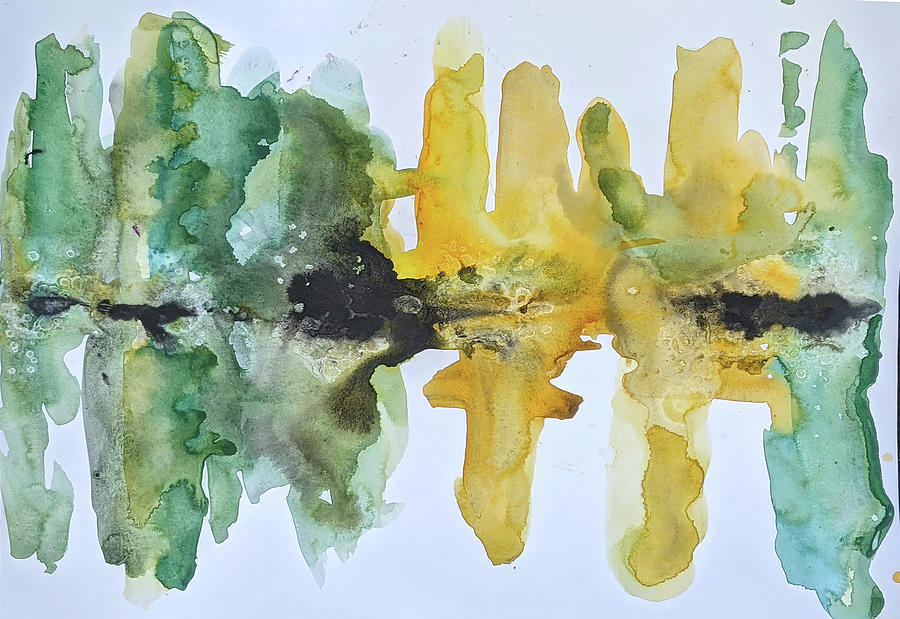 Watercolor Abstract March 30 Painting by Cathy Anderson