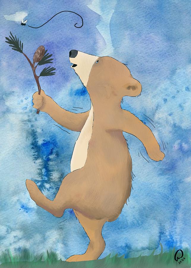 Watercolor Bear Digital Art by Eva Sawyer