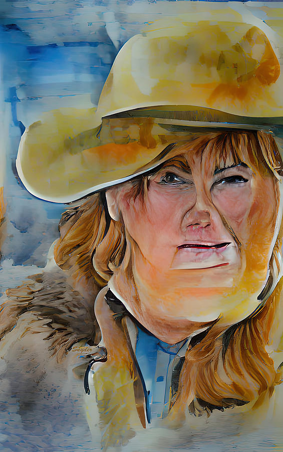 Watercolor Bev from Yellowstone AI  Digital Art by Floyd Snyder