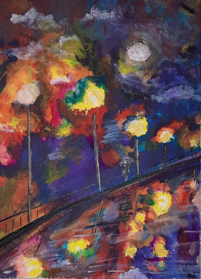 Watercolor Bridge  Painting by Don Ravi