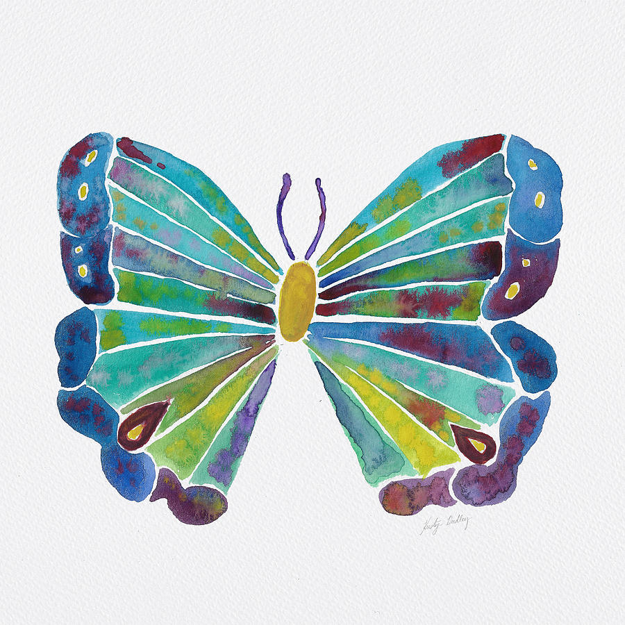 Watercolor Butterfly Painting by Kristye Dudley