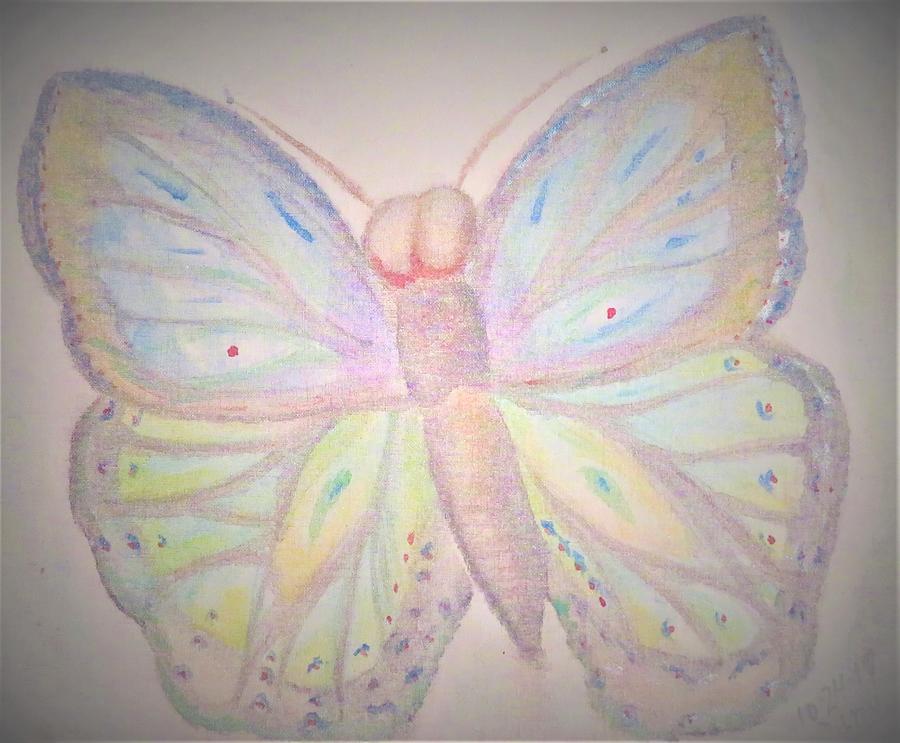 Watercolor Butterfly Vignette Painting