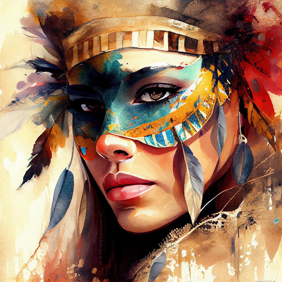 Watercolor Carnival Woman #10 Digital Art by Chromatic Fusion Studio ...