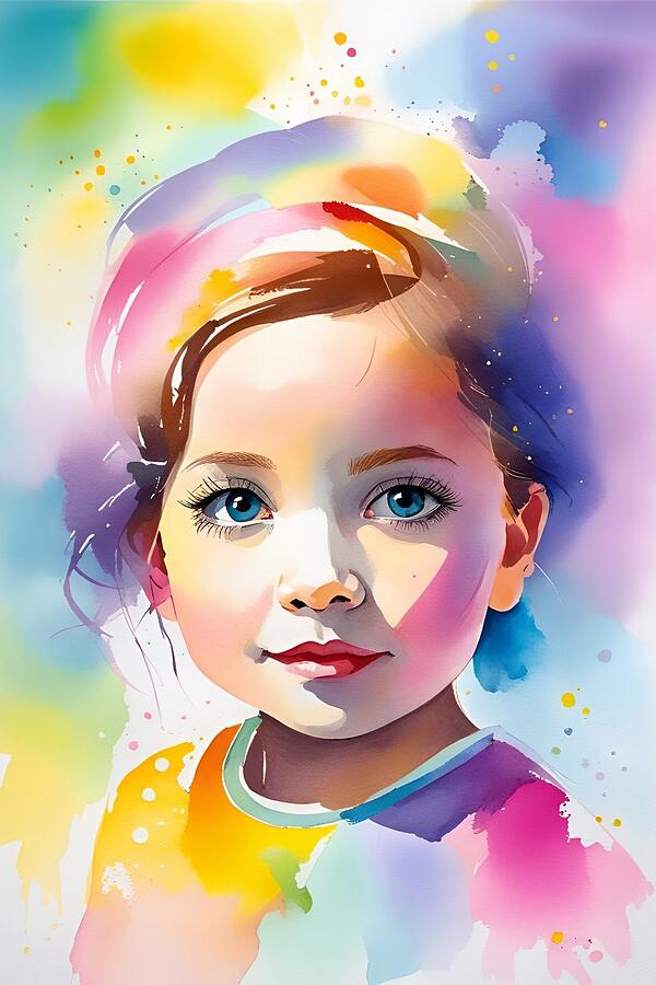 Child Portrait Digital Art