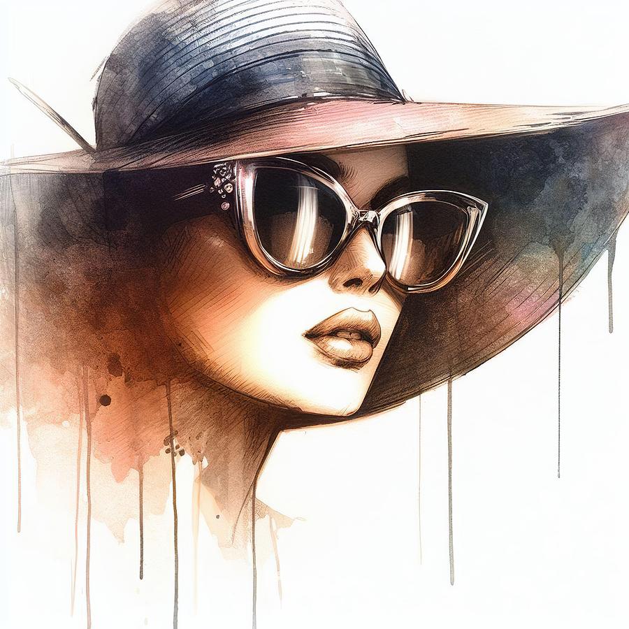 Watercolor Elegant Woman #2 Digital Art by Chromatic Fusion Studio ...