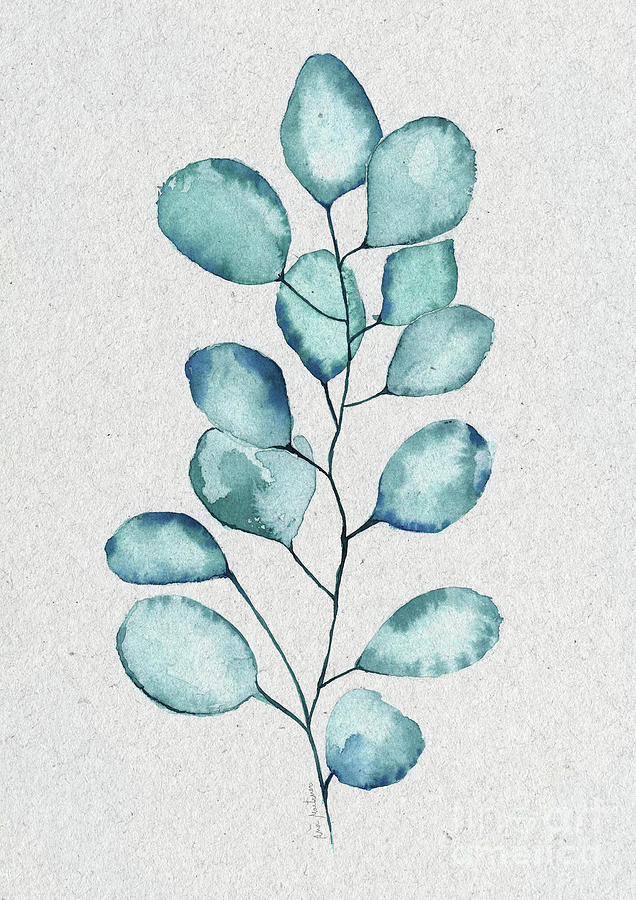 painting eucalyptus leaves