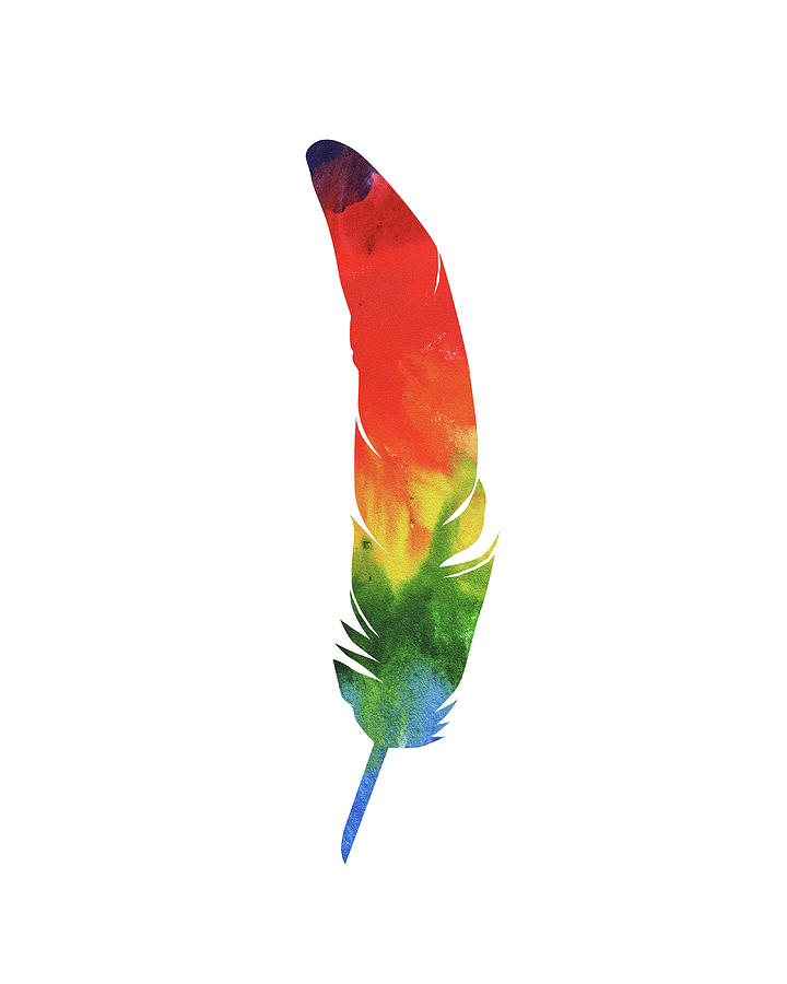 Feather Painting - Watercolor Feather I by Irina Sztukowski