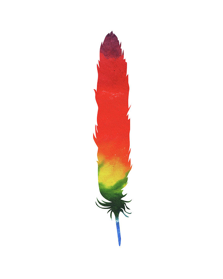 Feather Painting - Watercolor Feather II by Irina Sztukowski