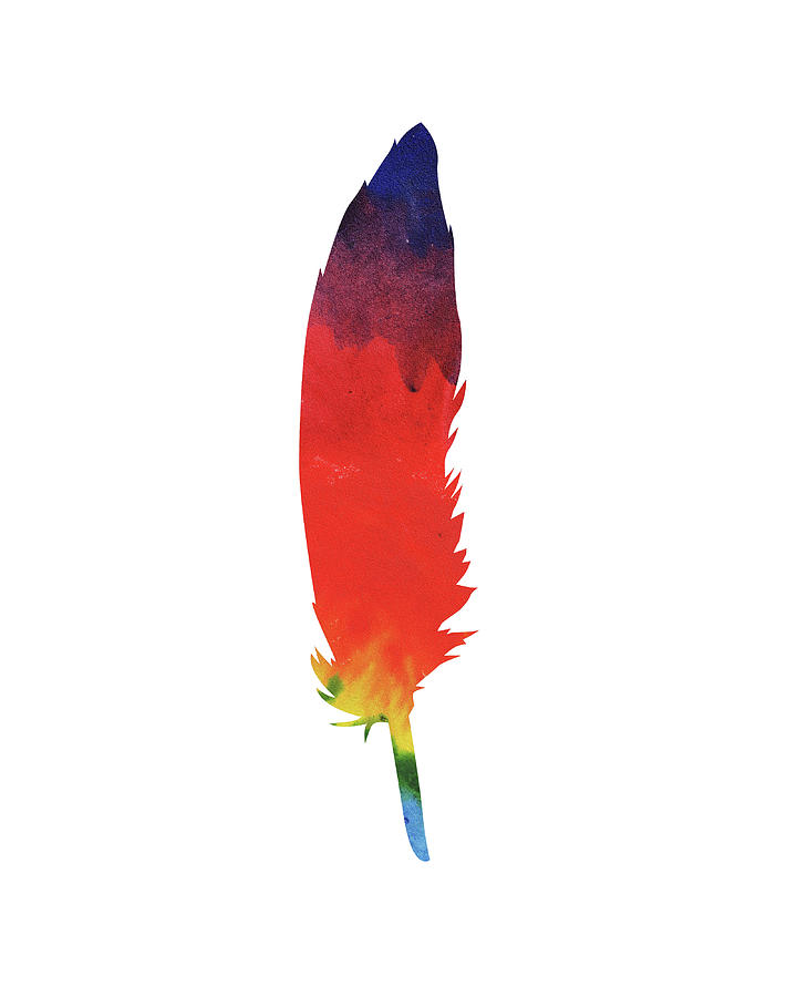 Feather Painting - Watercolor Feather III by Irina Sztukowski