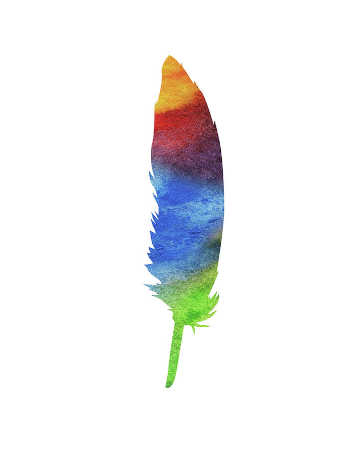 Feather Painting - Watercolor Feather VI by Irina Sztukowski